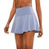 imageSANTINY Pleated Tennis Skirt for Women with 4 Pockets Womens High Waisted Athletic Golf Skorts Skirts for Running CasualLavender Blue