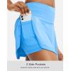 imageSANTINY Pleated Tennis Skirt for Women with 4 Pockets Womens High Waisted Athletic Golf Skorts Skirts for Running CasualLight Blue