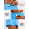 imageSANTINY Pleated Tennis Skirt for Women with 4 Pockets Womens High Waisted Athletic Golf Skorts Skirts for Running CasualLight Blue