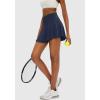 imageSANTINY Pleated Tennis Skirt for Women with 4 Pockets Womens High Waisted Athletic Golf Skorts Skirts for Running CasualNavy