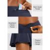 imageSANTINY Pleated Tennis Skirt for Women with 4 Pockets Womens High Waisted Athletic Golf Skorts Skirts for Running CasualNavy