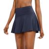 imageSANTINY Pleated Tennis Skirt for Women with 4 Pockets Womens High Waisted Athletic Golf Skorts Skirts for Running CasualNavy