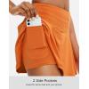 imageSANTINY Pleated Tennis Skirt for Women with 4 Pockets Womens High Waisted Athletic Golf Skorts Skirts for Running CasualOrange