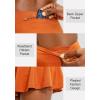 imageSANTINY Pleated Tennis Skirt for Women with 4 Pockets Womens High Waisted Athletic Golf Skorts Skirts for Running CasualOrange