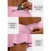 imageSANTINY Pleated Tennis Skirt for Women with 4 Pockets Womens High Waisted Athletic Golf Skorts Skirts for Running CasualPink