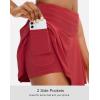imageSANTINY Pleated Tennis Skirt for Women with 4 Pockets Womens High Waisted Athletic Golf Skorts Skirts for Running CasualRed