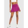 imageSANTINY Pleated Tennis Skirt for Women with 4 Pockets Womens High Waisted Athletic Golf Skorts Skirts for Running CasualRose