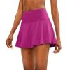 imageSANTINY Pleated Tennis Skirt for Women with 4 Pockets Womens High Waisted Athletic Golf Skorts Skirts for Running CasualRose