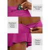 imageSANTINY Pleated Tennis Skirt for Women with 4 Pockets Womens High Waisted Athletic Golf Skorts Skirts for Running CasualRose