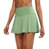 imageSANTINY Pleated Tennis Skirt for Women with 4 Pockets Womens High Waisted Athletic Golf Skorts Skirts for Running CasualSage Green