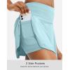 imageSANTINY Pleated Tennis Skirt for Women with 4 Pockets Womens High Waisted Athletic Golf Skorts Skirts for Running CasualSky Blue
