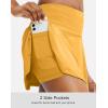 imageSANTINY Pleated Tennis Skirt for Women with 4 Pockets Womens High Waisted Athletic Golf Skorts Skirts for Running CasualYellow