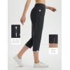 imagebaleaf 20 Women Capris with Pockets Stretch Golf Work Dress Cropped Pants Straight Leg High Waisted Pull On SummerBlack