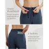 imagebaleaf 20 Women Capris with Pockets Stretch Golf Work Dress Cropped Pants Straight Leg High Waisted Pull On SummerNavy Blue