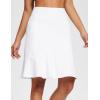 imagebaleaf 20quot Skorts for Woman Golf Skirts Knee Length Tennis Casual Athletic Long Skirt Pickleball Pockets Modest RuffleWhite