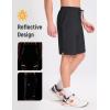 imagebaleaf Mens Athletic Running Shorts 9 Inch Quick Dry Workout Zipper Pocket for Gym BasketballBlack