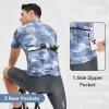imagebaleaf Mens Cycling Jersey Short Sleeve Half Zip Bike Shirts Road Biking Tops 4 Rear Pockets UPF 50Gray