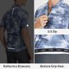 imagebaleaf Mens Cycling Jersey Short Sleeve Half Zip Bike Shirts Road Biking Tops 4 Rear Pockets UPF 50Gray