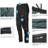 imagebaleaf Mens Fleece Pants Winter Cycling Pants Mountain Bike Clothing Thermal Cold Weather Running GearA01black