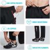 imagebaleaf Mens Fleece Pants Winter Cycling Pants Mountain Bike Clothing Thermal Cold Weather Running GearA01blackRed