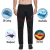 imagebaleaf Mens Fleece Pants Winter Cycling Pants Mountain Bike Clothing Thermal Cold Weather Running GearA01blackRed