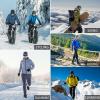 imagebaleaf Mens Fleece Pants Winter Cycling Pants Mountain Bike Clothing Thermal Cold Weather Running GearA01blackRed