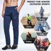 imagebaleaf Mens Fleece Pants Winter Cycling Pants Mountain Bike Clothing Thermal Cold Weather Running GearA01blue