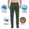 imagebaleaf Mens Fleece Pants Winter Cycling Pants Mountain Bike Clothing Thermal Cold Weather Running GearA01green