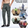 imagebaleaf Mens Fleece Pants Winter Cycling Pants Mountain Bike Clothing Thermal Cold Weather Running GearA01grey