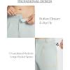 imagebaleaf Mens Golf Pants 5 Pockets Water Resistant Stretch 30quot Lightweight Work Dress Pants with Zipper PocketClight Grey