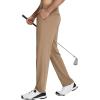 imagebaleaf Mens Golf Pants 5 Pockets Water Resistant Stretch 30quot Lightweight Work Dress Pants with Zipper PocketDbrown