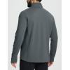 imagebaleaf Mens Golf Pullover Quarter Zip Fleece with Zipper Pockets Water Resistant Hiking SweaterDark Grey