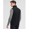imagebaleaf Mens Golf Vest Fleece Lined Softshell Sleeveless Jacket Water Resistant Cold Weather Running Gear Winter PocketsBlack