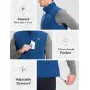 imagebaleaf Mens Golf Vest Fleece Lined Softshell Sleeveless Jacket Water Resistant Cold Weather Running Gear Winter PocketsBlue
