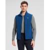 imagebaleaf Mens Golf Vest Fleece Lined Softshell Sleeveless Jacket Water Resistant Cold Weather Running Gear Winter PocketsBlue