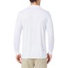 imagebaleaf Mens Long Sleeve Golf Polo Shirt UPF 50 Quick Dry 3 Button Casual Work Outdoor Lightweight Performance Shirts02white