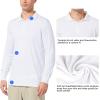 imagebaleaf Mens Long Sleeve Golf Polo Shirt UPF 50 Quick Dry 3 Button Casual Work Outdoor Lightweight Performance Shirts02white