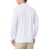 imagebaleaf Mens Long Sleeve Golf Polo Shirt UPF 50 Quick Dry 3 Button Casual Work Outdoor Lightweight Performance Shirts02white