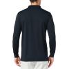 imagebaleaf Mens Long Sleeve Golf Polo Shirt UPF 50 Quick Dry 3 Button Casual Work Outdoor Lightweight Performance Shirts03black