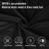 imagebaleaf Mens Long Sleeve Golf Polo Shirt UPF 50 Quick Dry 3 Button Casual Work Outdoor Lightweight Performance Shirts03black