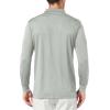 imagebaleaf Mens Long Sleeve Golf Polo Shirt UPF 50 Quick Dry 3 Button Casual Work Outdoor Lightweight Performance Shirts05light Gray