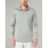 imagebaleaf Mens Long Sleeve Golf Polo Shirt UPF 50 Quick Dry 3 Button Casual Work Outdoor Lightweight Performance Shirts05light Gray