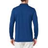 imagebaleaf Mens Long Sleeve Golf Polo Shirt UPF 50 Quick Dry 3 Button Casual Work Outdoor Lightweight Performance Shirts06royal Blue
