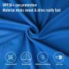 imagebaleaf Mens Long Sleeve Golf Polo Shirt UPF 50 Quick Dry 3 Button Casual Work Outdoor Lightweight Performance Shirts06royal Blue