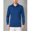imagebaleaf Mens Long Sleeve Golf Polo Shirt UPF 50 Quick Dry 3 Button Casual Work Outdoor Lightweight Performance Shirts06royal Blue