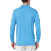 imagebaleaf Mens Long Sleeve Golf Polo Shirt UPF 50 Quick Dry 3 Button Casual Work Outdoor Lightweight Performance Shirts08blue