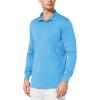 imagebaleaf Mens Long Sleeve Golf Polo Shirt UPF 50 Quick Dry 3 Button Casual Work Outdoor Lightweight Performance Shirts08blue