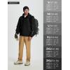 imagebaleaf Mens Rain Jacket 3 In 1 Winter Ski Waterproof Windbreaker Hooded Reflective Packable with Polar Fleece JacketBlack