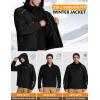 imagebaleaf Mens Rain Jacket 3 In 1 Winter Ski Waterproof Windbreaker Hooded Reflective Packable with Polar Fleece JacketBlack