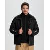 imagebaleaf Mens Rain Jacket 3 In 1 Winter Ski Waterproof Windbreaker Hooded Reflective Packable with Polar Fleece JacketBlack
